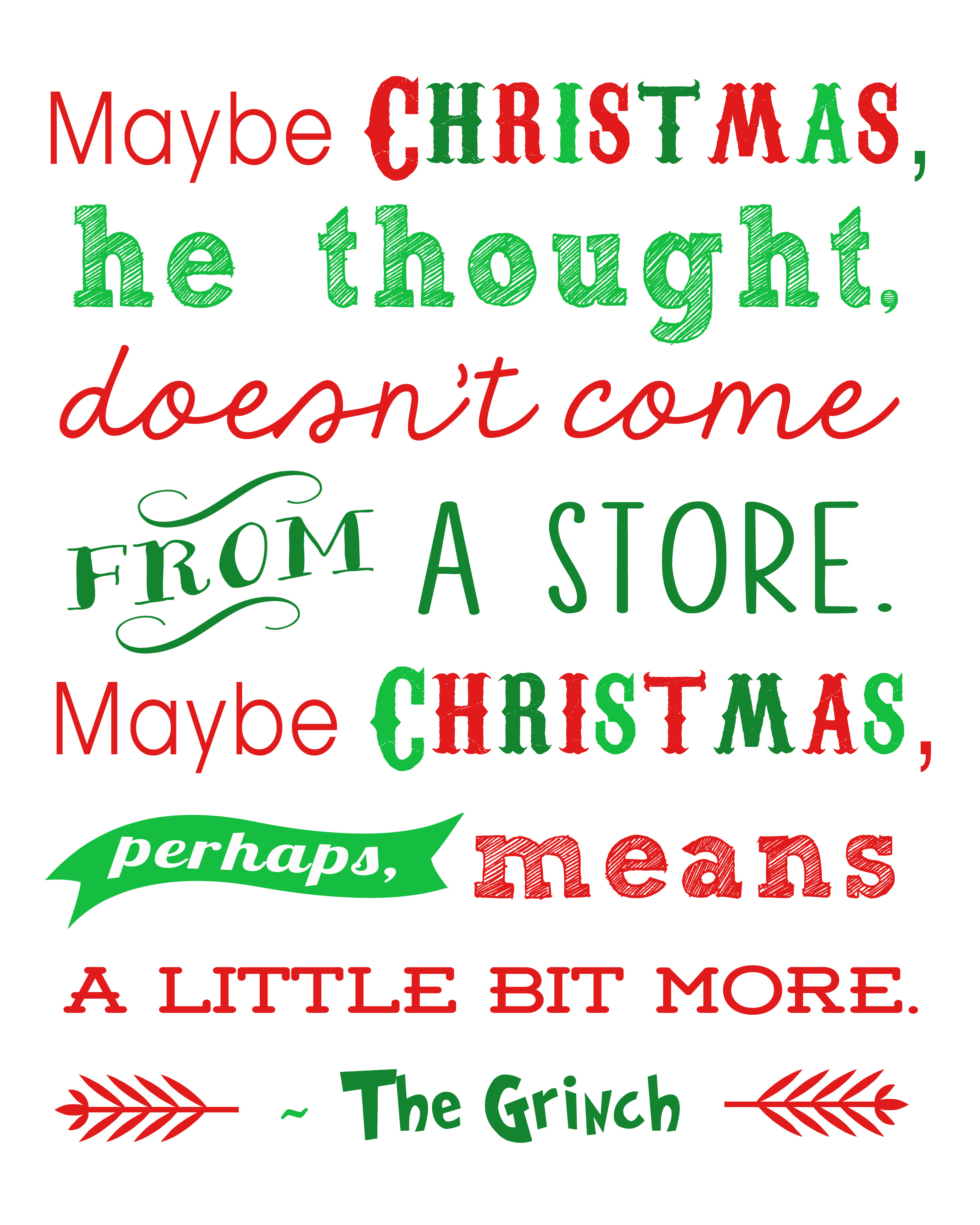 Grinch Printable from Happiness is Homemade